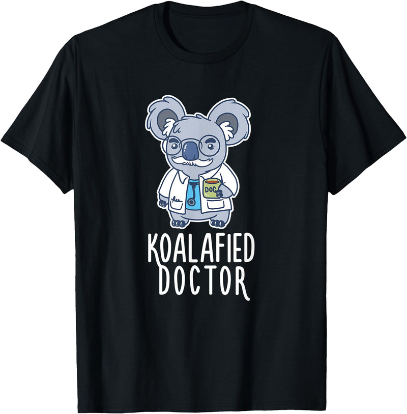 Koalafied Doctor Apparel Koalafied Doctor Koala Bear Animal Lover Nurse T-Shirt - Black