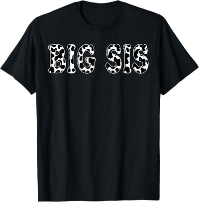 Cow Big Sis Birthday Family Matching Girl Boy Farm Birthday T-Shirt