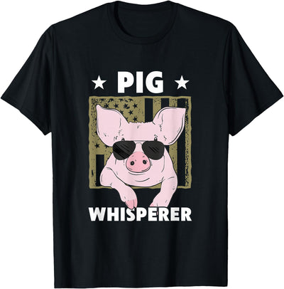 Pig Whisperer Funny Pig Design Hog Farmer T-Shirt
