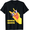 Cool Llama Humor Knock Knock Jokes Llama lovers Funny Llama Knock Knock Joke Llama With Sunglasses Alpaca T-Shirt - Black