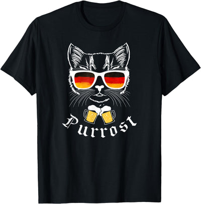 Purrost Prost Cat Co Oktoberfest Funny Prost Pun Purrost Cat T-Shirt