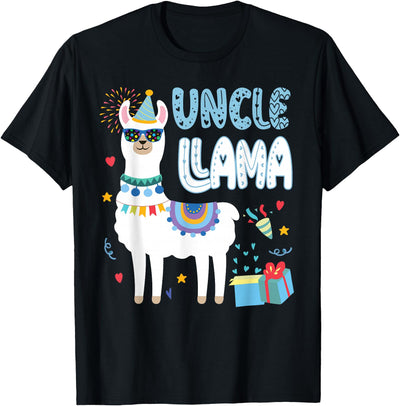 Family Matching Llama Birthday Party Supplies Uncle Llama Uncle Of The Birthday Boy Girl Llama Birthday T-Shirt