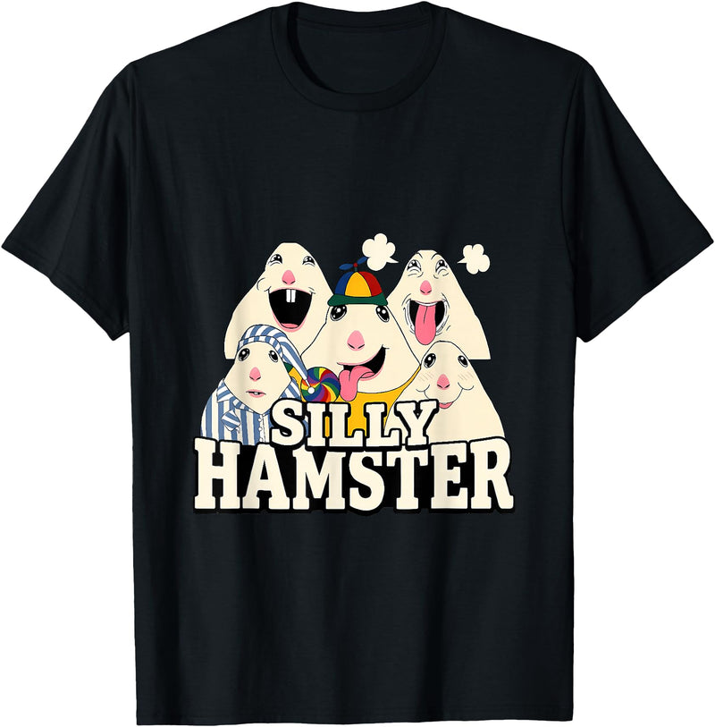Funny Joke Silly Hamster Brain Rot Meme T-Shirt - Black