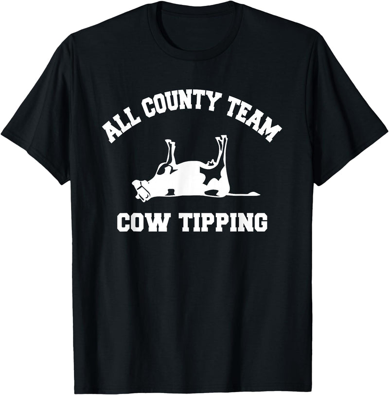 Goodtogotees All County Team Cow Tiping T-Shirt T-Shirt - Black