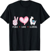 Peace Love llama Lovers Designs Co. Peace Love Llamas Gift for Girls Boys Kids Women Men Llama T-Shirt - Black