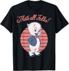Looney Tunes Porky Pig That's All Folks Lined Portrait T-Shirt - Black