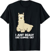 Llama Gifts For Llama Lovers Llama Lover I Just Really Like Llamas, OK Funny Llama T-Shirt - Black