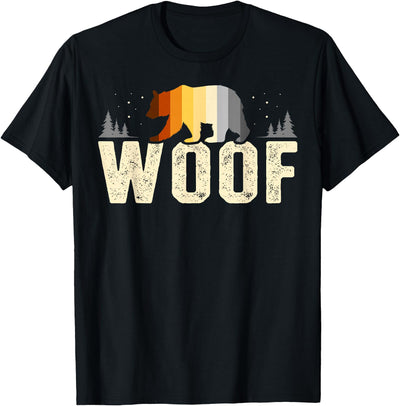 Woof Bears Pride Nature Gay Men LGBT Flag T-Shirt