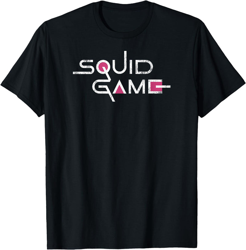 Squid Game English Title Logo T-Shirt - As Pictured