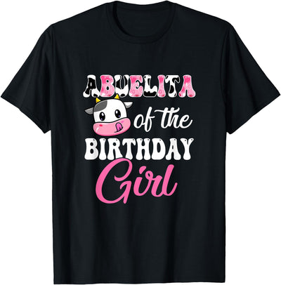 Vintage Retro Birthday Abuelita of the Birthday Girl Farm T-Shirt
