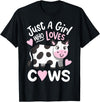 Just a Girl Who Loves Cows Co. Cow Just a Girl Who Loves Cows T-Shirt - Black