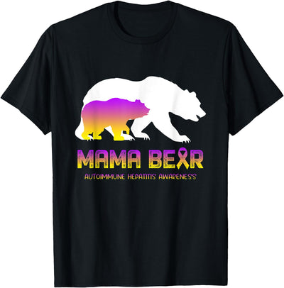 Mama Bear Autoimmune Hepatitis Awareness For Women Men T-Shirt