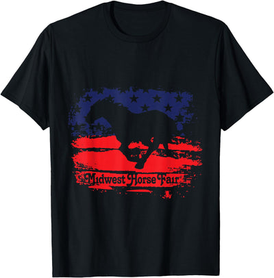 Midwest Horse Fair Red/White/Blue Flag T-Shirt
