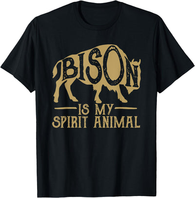 Cow Bison Is My Spirit Animal Buffalo American T-Shirt