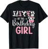 Cow Birthday Shirt For Family Men Women Cow Lover Sister Of The Birthday Girl Farm Cow 1 St Birthday Girl T-Shirt - Black