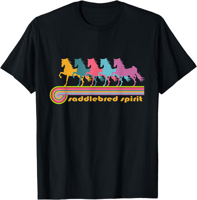 Saddlebred Spirit | NickerStickers Retro Saddlebred Horses T-Shirt