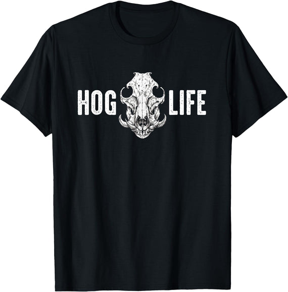 HOG LIFE Creationz Co. HOG LIFE Hog Hunter Javelina Hunting - Wild Boar Pigs T-Shirt - Black