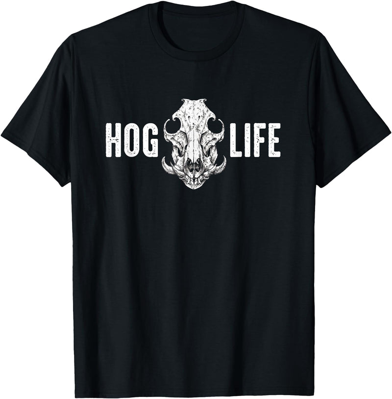 HOG LIFE Creationz Co. HOG LIFE Hog Hunter Javelina Hunting - Wild Boar Pigs T-Shirt - Black