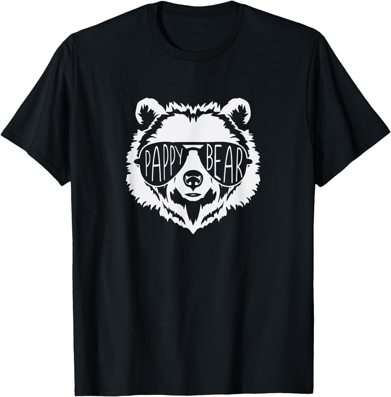 pappy Bear Family Apparel Pappy Bear Face with Sunglasses T-Shirt - Black