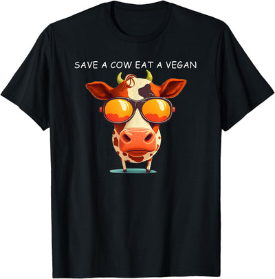 Save a Cow Eat a Vegan Funny Meat Lover T-Shirt