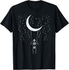 Skeleton Themed Halloween Shirts Men Women Kids Halloween Skeleton Moon Swing Vintage Costume Men Women Kids T-Shirt - Black