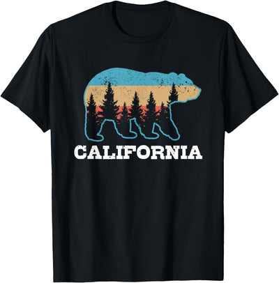 Vintage California Retro Bear Grizzly Nature Souvenir T-Shirt