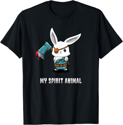 Killer Bunny with Axe My Spirit Animal T-Shirt