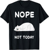 Nope Polar Bear Bears Nap Sleeping Pajama Nightgown T-Shirt - Black
