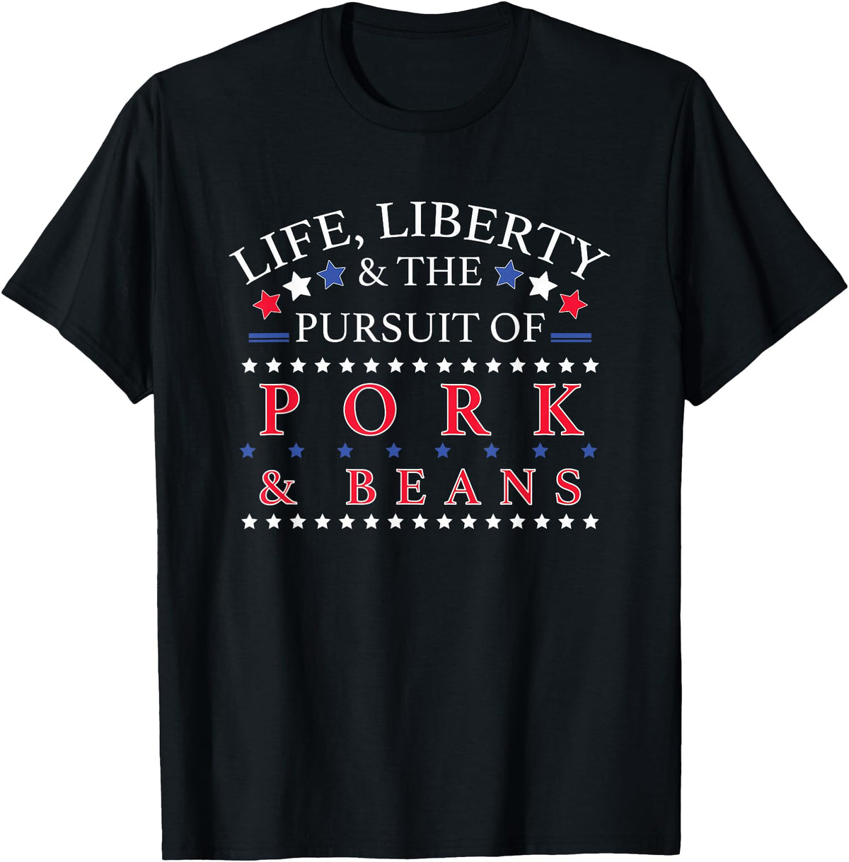 Official Get Hopped Apparel Funny Pork and Beans Shirt - Novelty Gift T-Shirt - Black
