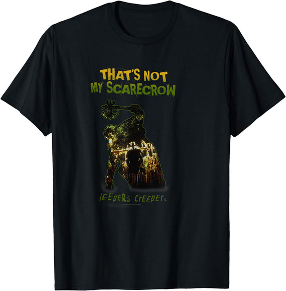 Jeepers Creepers Halloween Not My Scarecrow Silhouette T-Shirt - Black