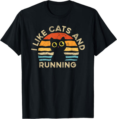 Coolest Cats At Running I Like Cats And Running T-Shirt