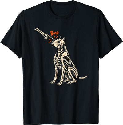 Dog Skeleton Boop Halloween Night Cane Corso Graphic T-Shirt