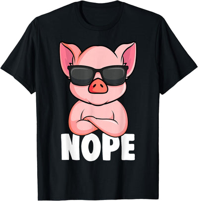 Pigs Nope Pig Children Girls Pig T-Shirt
