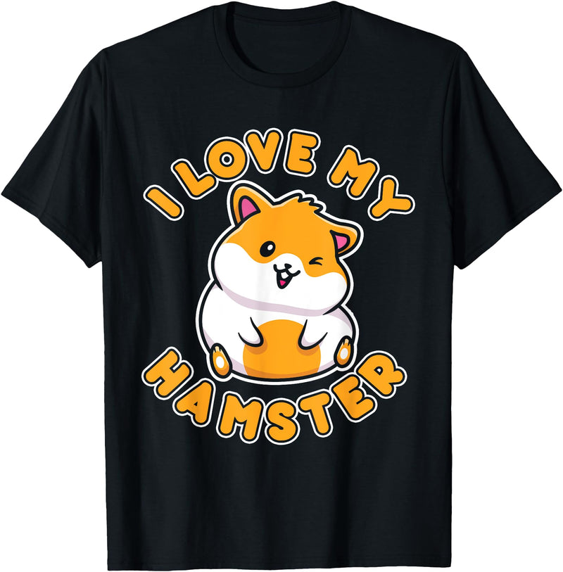 I Love My Hamster T-Shirt - Black
