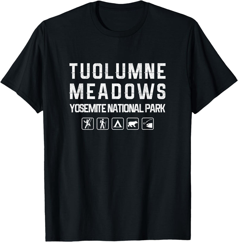 California Shirts Tuolumne Meadows, Yosemite Outdoor T-shirt T-Shirt - Black