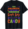 Lunch Lady Tired Halloween Apparel Lunch Lady Trick Or Treat Cafeteria Worker All Hallows' Eve T-Shirt - Black