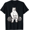 I Love Polar Bears And Fitness Polar Bear Powerlifting Weightlifting Gym And Animal Lovers T-Shirt - Black