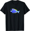Saltwater reef aquarium fish tank shirt Powder Blue Tang Saltwater Reef Aquarium Shirt T-Shirt - Black