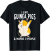Gift Guinea Pig Owner & Accessories I like Guinea Pigs and maybe 3 People Cute Guinea Pig T-Shirt - Black