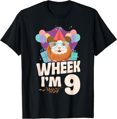 Guinea Pig 9th Birthday Wheek I'm 9 T-Shirt