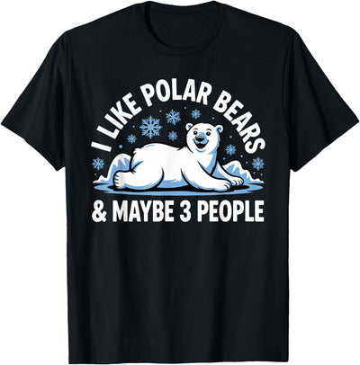 Cute Polar Bear Art for Men Women Kids Polar Bear Lover T-Shirt