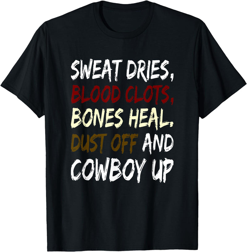 Birdie's Nest Cowboy Up TShirt for Horse Lovers Cowboy Up TShirt for Rodeo Playday Horse Lovers. T-Shirt - Black