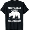 Global Warming Awareness Arctic Winter Ice Freezing For A Reason Polar Plunge Ice Bear T-Shirt - Black