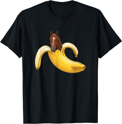 Funny Horse Lovers Banana Boys Girls Kids T-Shirt