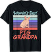 Pig Lover Gifts & Accessories Worlds best Pig Grandpa Pig Owner Pig Farmer Pig Grandad T-Shirt - Black