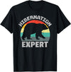 For Those Who Hate Winter Hibernation Bear Expert - Retro Funny Winter T-Shirt - Black