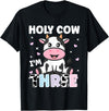 Holy Cow I'm Years Old Cow Birthday by Zynx Holy Cow I'm Three Years Old Cute Cow 3rd Birthday Party T-Shirt - Black