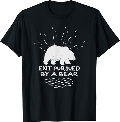 Exit Pursued By a Bear - Funny Shakespeare - Winter T-Shirt