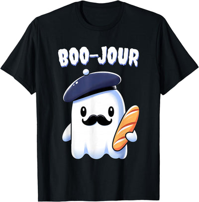 Boo Jour Ghost French Teacher Vintage Tee Boo Jour Ghost French Teacher Vintage Teacherlife Groovy T-Shirt