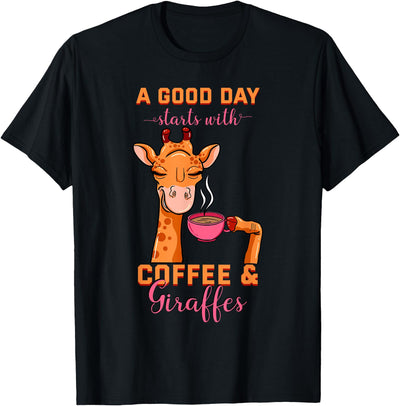 Coffee Giraffe Mug Animal Cappuccino Espresso Beans Gift T-Shirt